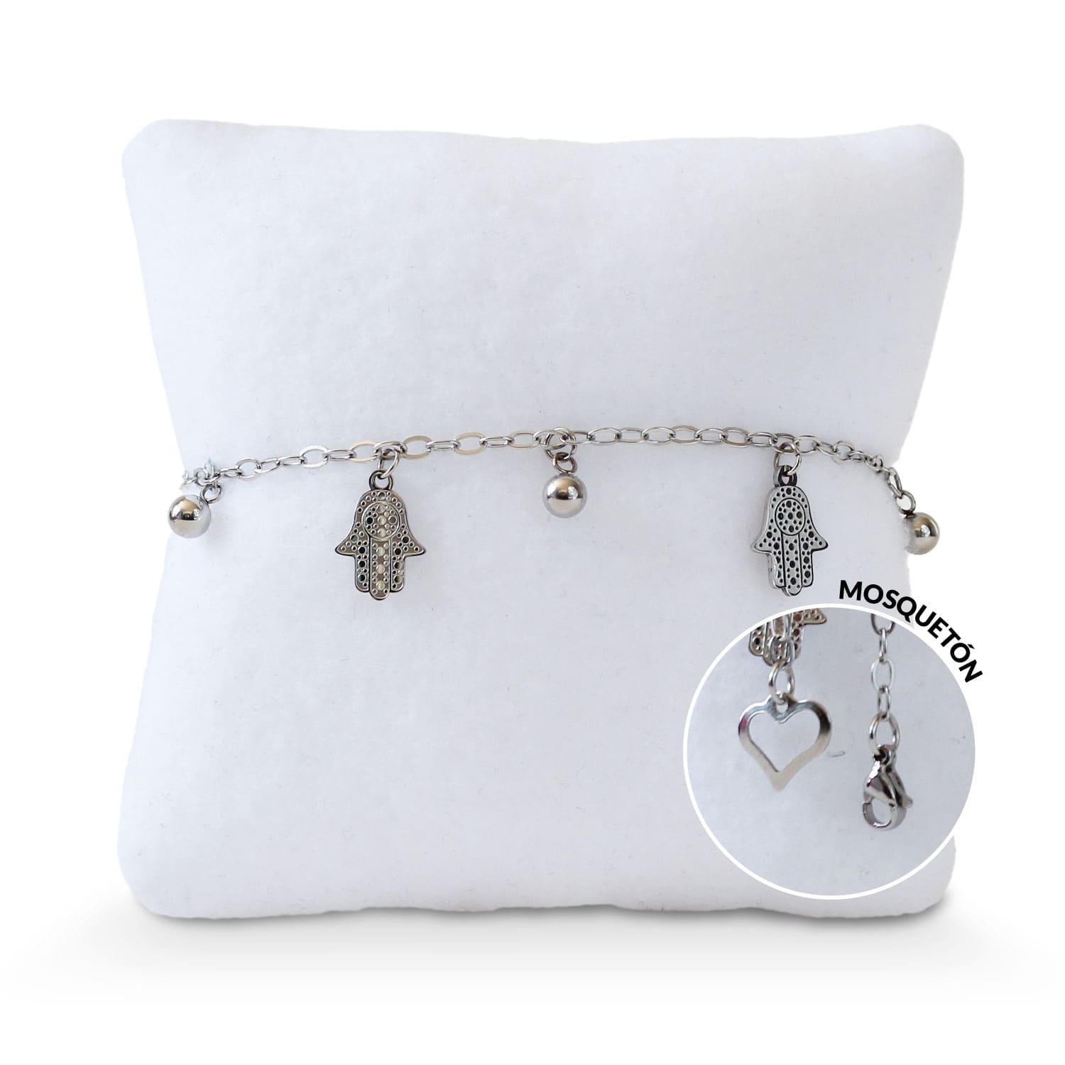 Pulsera Acero Mano de Fátima